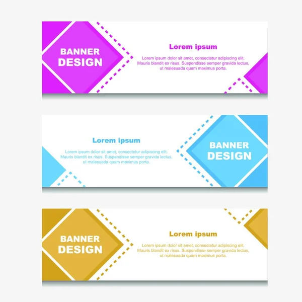 Conjunto Plantilla Web Banner Diseño Puede Utilizar Para Diseño Flujo — Vector de stock