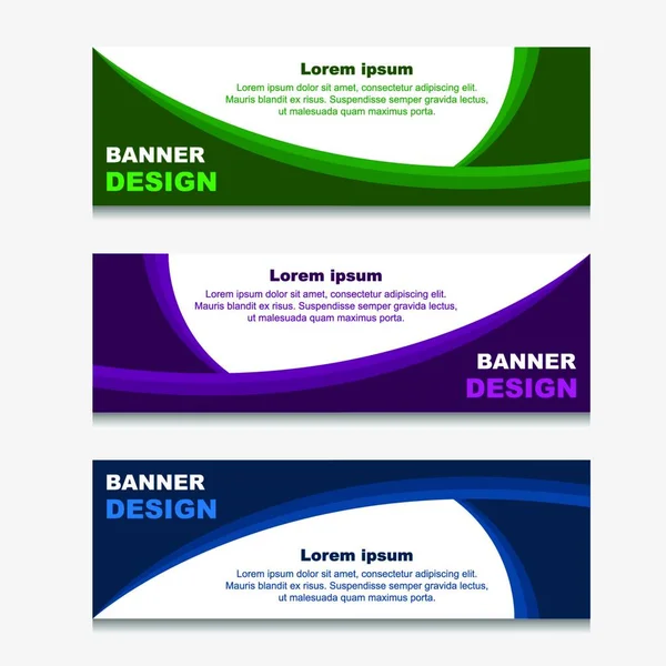 Conjunto Plantilla Web Banner Diseño Puede Utilizar Para Diseño Flujo — Vector de stock