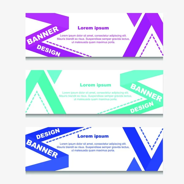 Conjunto Plantilla Web Banner Diseño Puede Utilizar Para Diseño Flujo — Vector de stock