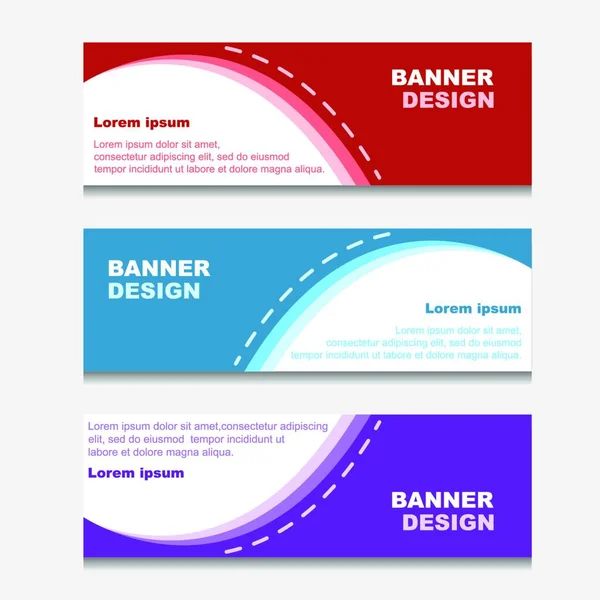 Conjunto Plantilla Web Banner Diseño Puede Utilizar Para Diseño Flujo — Vector de stock