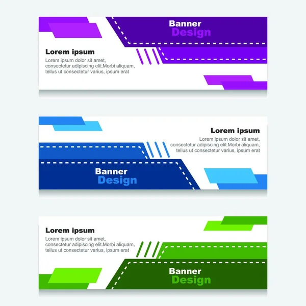 Conjunto Design Banner Web Template Pode Ser Usado Para Layout — Vetor de Stock