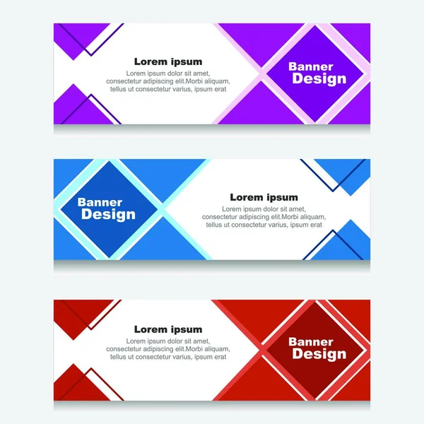 Set Von Design Banner Web Template Kann Für Workflow Layout — Stockvektor