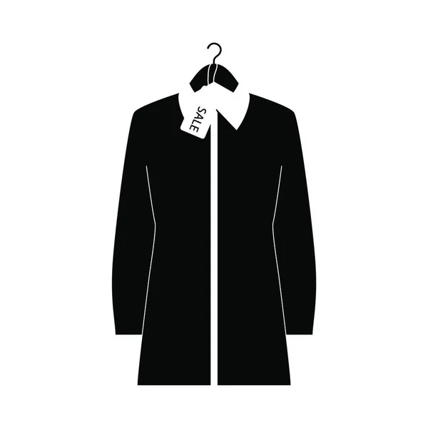 Блузка Вішак Значком Торгової Марки Чорний Гліф Дизайн Векторна Ілюстрація — стоковий вектор