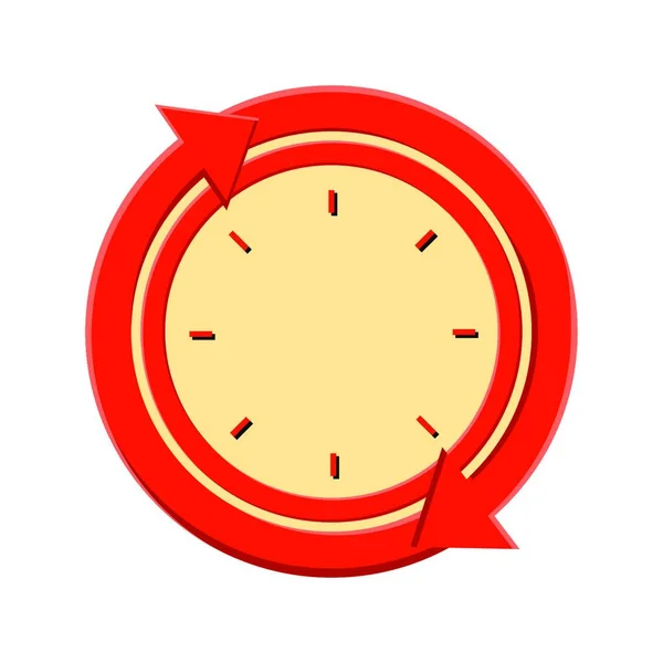 Tidssymbol Vektor Abstrakt Klocka Ikon Begreppet Tidsfrist Nedräkning Vektor Tecknad — Stock vektor