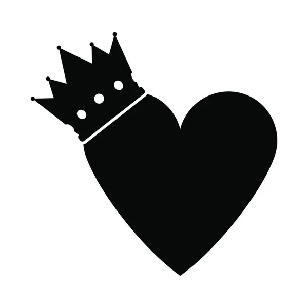 Coração Com Símbolo Amor Design Ilustração Vetorial — Vetor de Stock