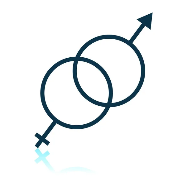 Gender Symbol Icon Flat Design Style Eps — Stock Vector