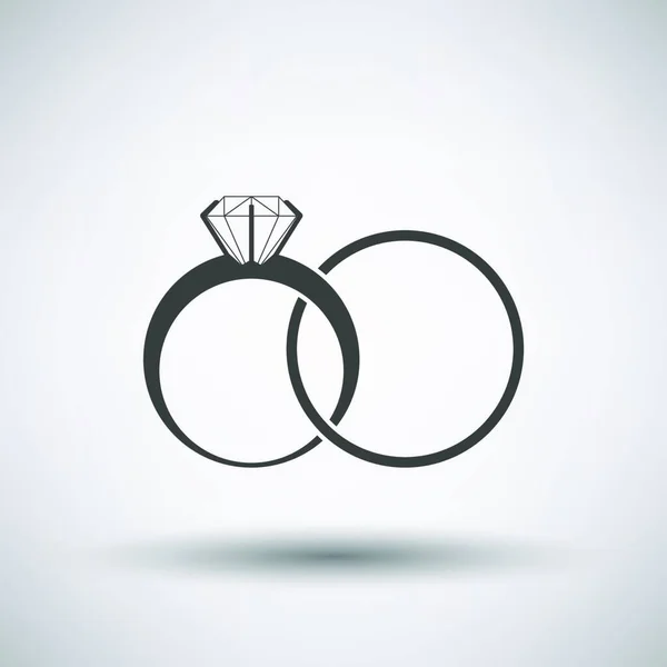 Icono Anillos Boda Ilustración Vectorial — Vector de stock