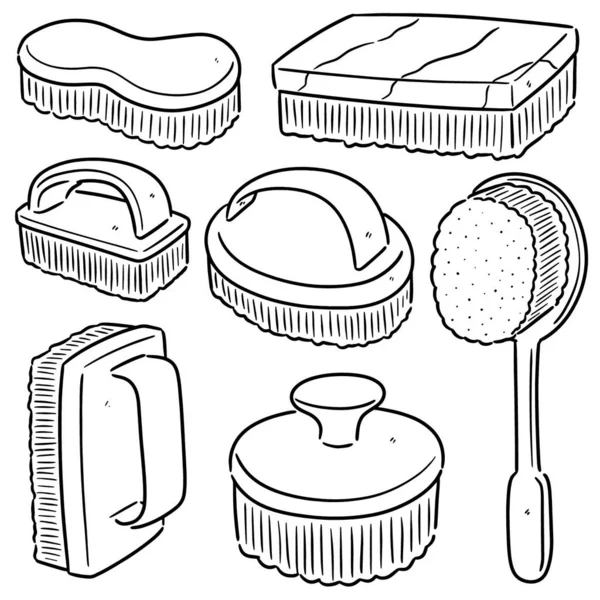 Serie Schizzo Scarabocchio Disegnato Mano Asciugamano Cucina — Vettoriale Stock