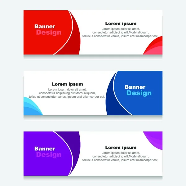 Conjunto Banner Impresión Diseño Plantilla Web Puede Utilizar Para Diseño — Vector de stock