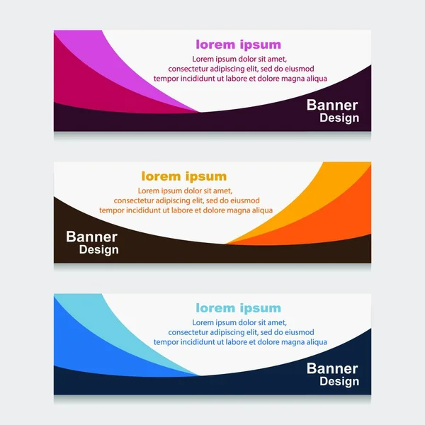 Conjunto Banner Impresión Diseño Plantilla Web Puede Utilizar Para Diseño — Vector de stock