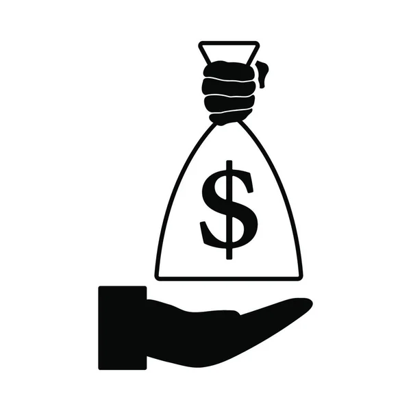 Geld Tasche Symbol Vektor Illustration Design — Stockvektor