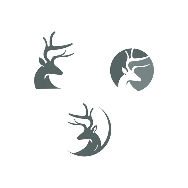鹿のアイコンベクトルイラスト — ストックベクタ