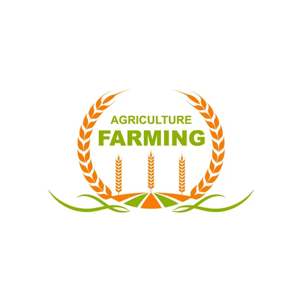 Векторный Дизайн Логотипа Сельскохозяйственной Фермы — стоковый вектор