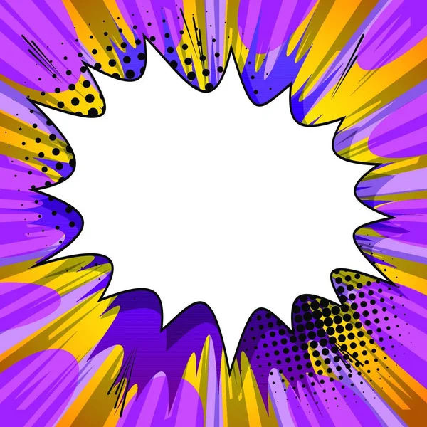 Comic Hintergrund Mit Farbigem Explosionseffekt Und Platz Für Text Vektorillustration — Stockvektor