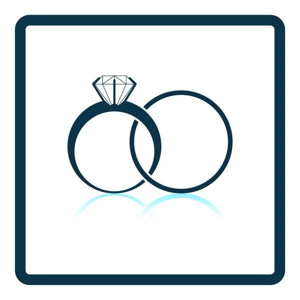 Ikona Diamantového Prstenu Vektorová Ilustrace — Stockový vektor