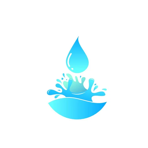 Splash Água Logotipo Ícone Ilustração Modelo Design —  Vetores de Stock