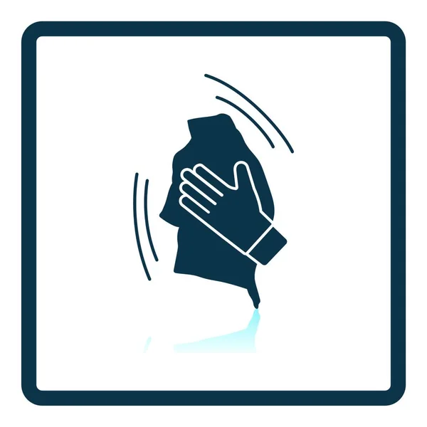 Mão Segurando Ícone Touch Pad Ilustração Vetorial — Vetor de Stock