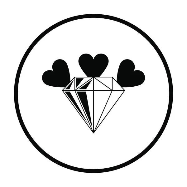 Icono Vector Diamante Ilustración Moderna — Archivo Imágenes Vectoriales