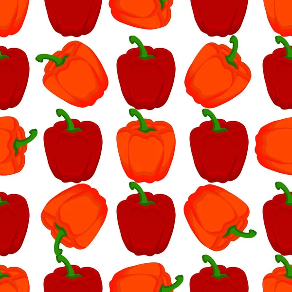 Illustration Temat Ljusa Mönster Bell Pepper Grönsak Capsicum För Tätning — Stock vektor