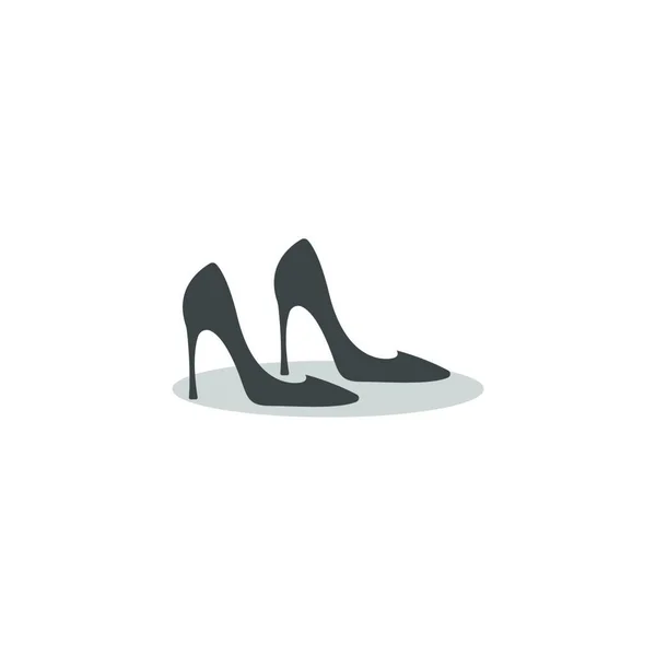 Sapato Mulher Modelo Vetor Design Ícone Logotipo Salto Alto — Vetor de Stock