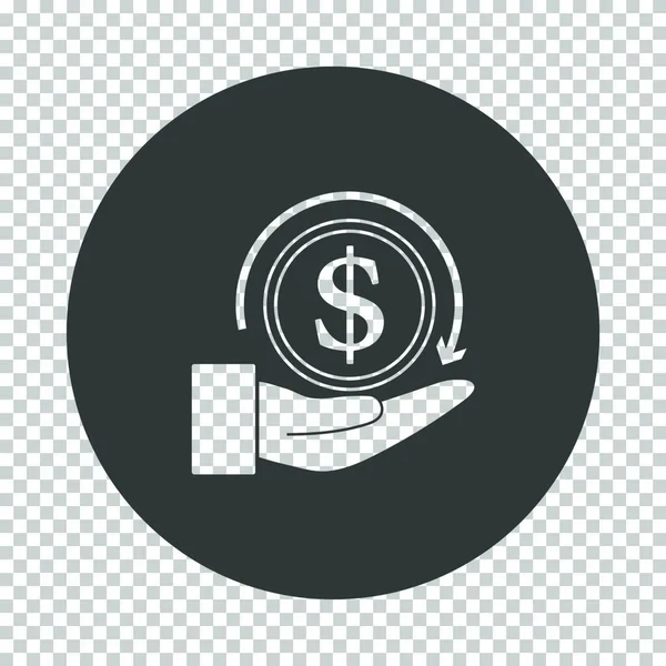 Dolar Simgesi Vektörü Şeffaf Arkaplan Para Logosu Kavramında Izole Edildi — Stok Vektör