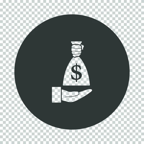 Pengar Väska Ikon Vektor Illustration — Stock vektor