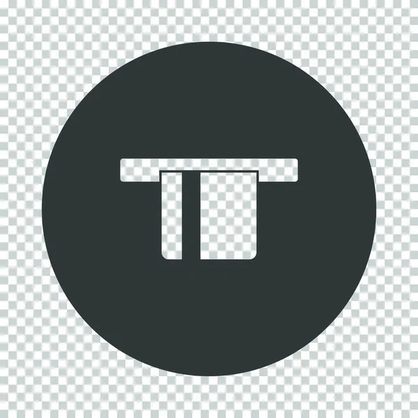 신용카드가 Atm 아이콘에서 나가다 Tranparency Grid Stencil Design 사기적 — 스톡 벡터