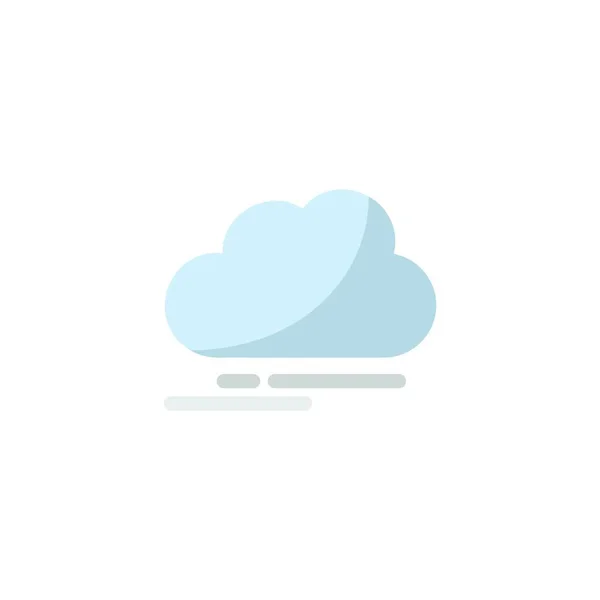 Туман Облако Значок Плоского Цвета Изолированная Векторная Иллюстрация Погоды — стоковый вектор