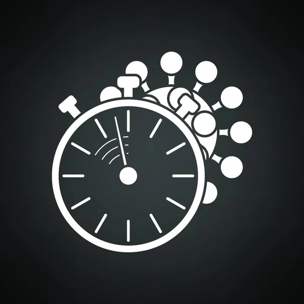 Icono Del Cronómetro Tiempo Temporizador Clásico Estilo Diseño Plano — Archivo Imágenes Vectoriales
