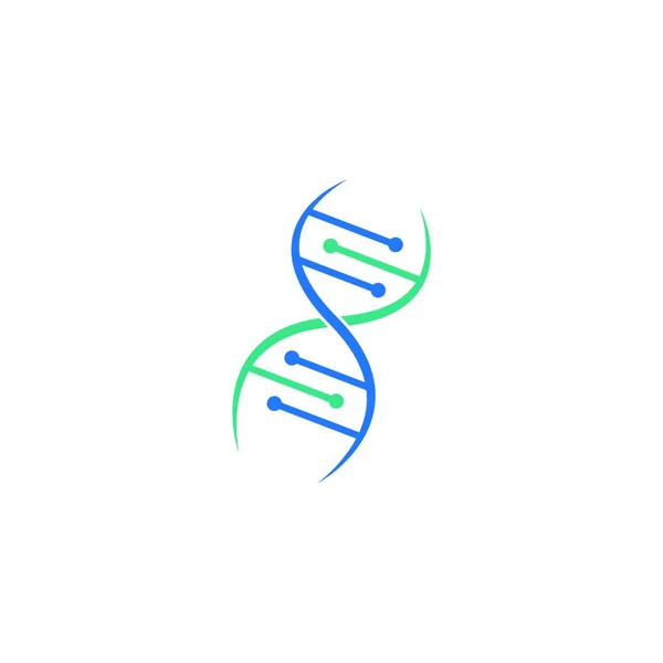 Dna Genetik Işaret Logosu Tasarım Vektörü Çizimi — Stok Vektör