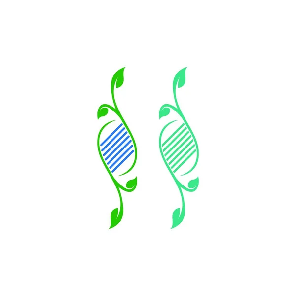 Dna Genetisk Tecken Logotyp Ikon Design Vektor Illustration — Stock vektor