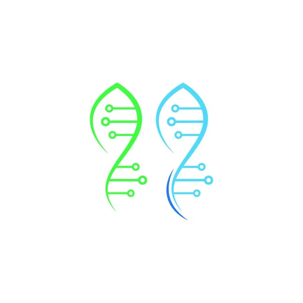 Dna Ikona Logo Znaku Genetycznego Wektor Projekt Ilustracji — Wektor stockowy