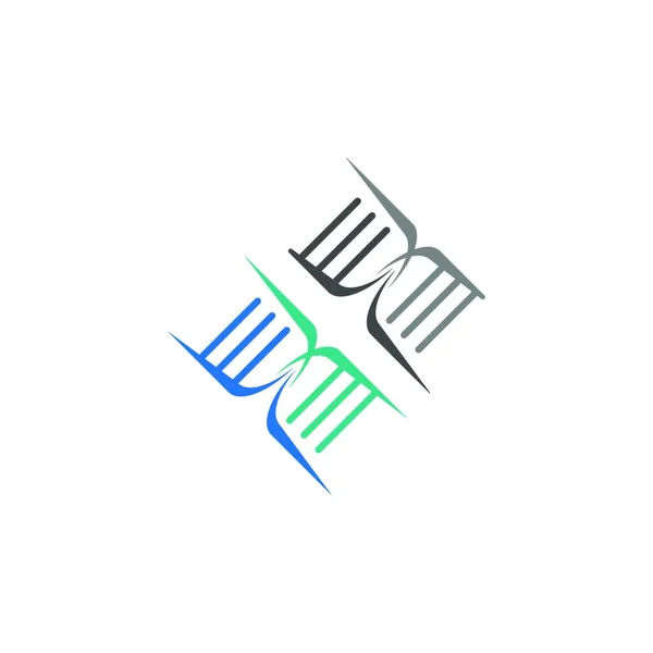 Dna Ilustração Vetor Projeto Ícone Logotipo Sinal Genético — Vetor de Stock