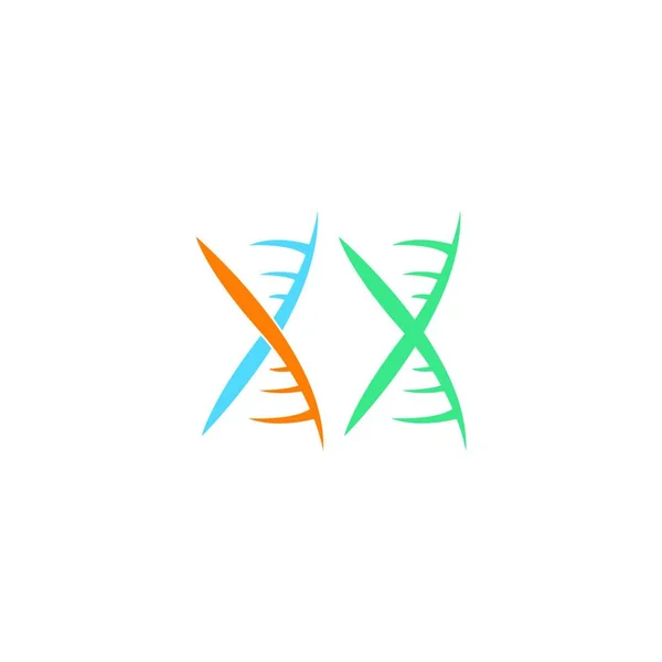 Dna Ilustração Vetor Projeto Ícone Logotipo Sinal Genético —  Vetores de Stock