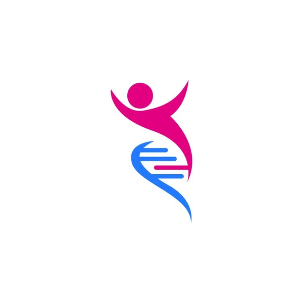 Днк Генетический Знак Логотипа Иконка Дизайн Векторной Иллюстрации — стоковый вектор