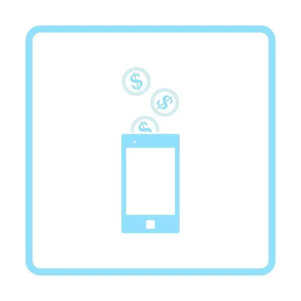 Handy Mit Dollarzeichen Symbol Vektorillustration — Stockvektor