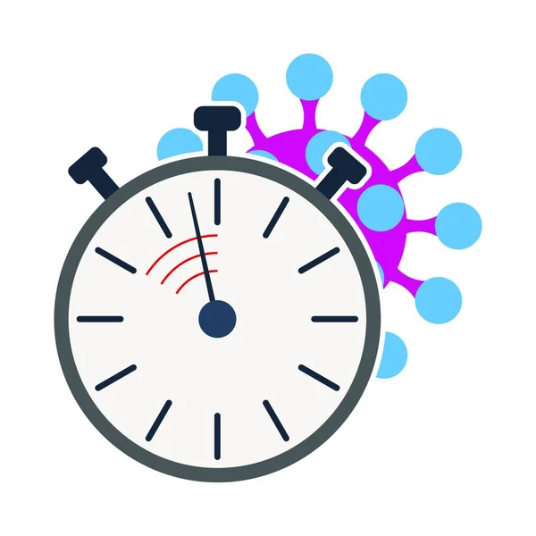 Stopwatch Icoon Vector Klok Timer Teken Geïsoleerde Contoursymbool Illustratie — Stockvector