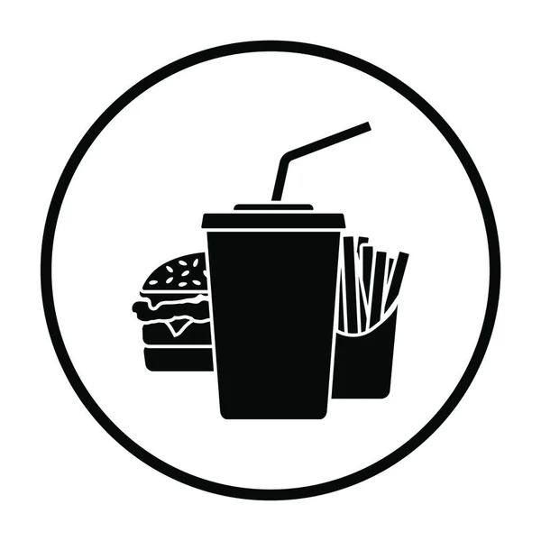 Fast Food Ikone Einfache Illustration Von Burger Vektorsymbolen Für Das — Stockvektor