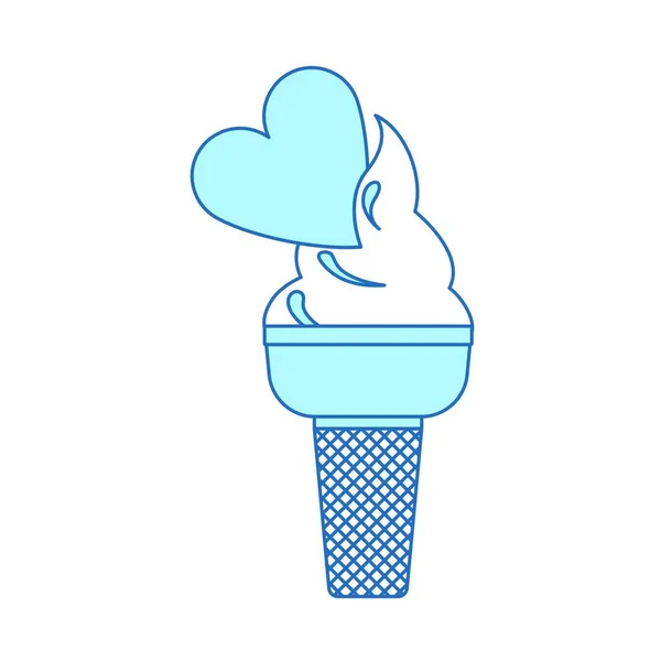 Eis Ikone Karikatur Von Dessertvektorsymbolen Für Webdesign Isoliert Auf Weißem — Stockvektor
