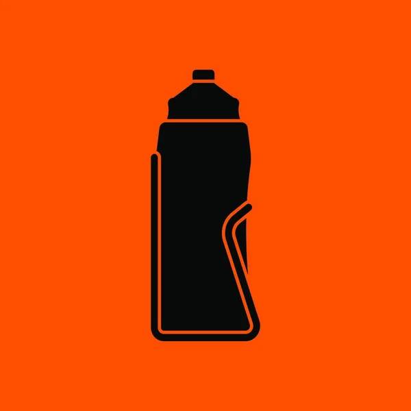 Біла Пластикова Пляшка Ізольована Чорному Фоні Символ Содового Напою Векторна — стоковий вектор