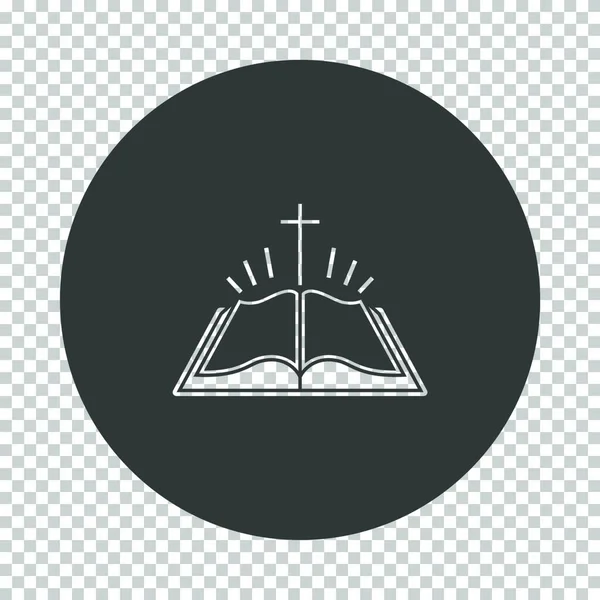 Heliga Bibel Ikonen Subtrahera Stencil Design Tranparency Grid Vektor Illustration — Stock vektor