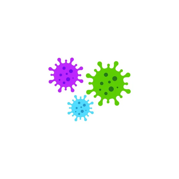 Virus Bacterias Icono Vector Ilustración Diseño Plantilla — Vector de stock