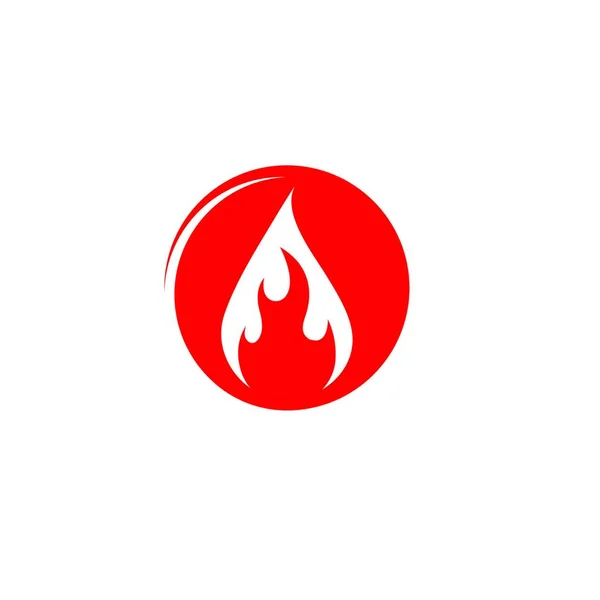 Fiamma Fuoco Logo Icona Vettoriale Illustrazione Design Template — Vettoriale Stock