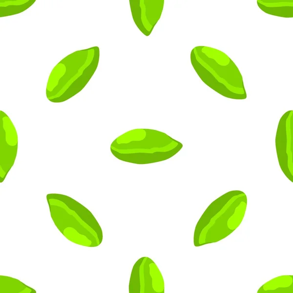 Ilustración Sobre Tema Patrón Grande Tipos Idénticos Pistacho Tuerca Igual — Vector de stock