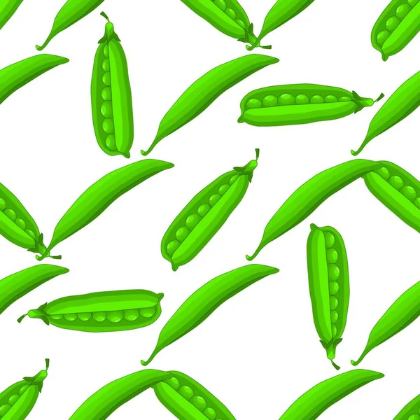 Illustration Zum Thema Helles Muster Grüne Erbsen Gemüseschote Für Robbe — Stockvektor