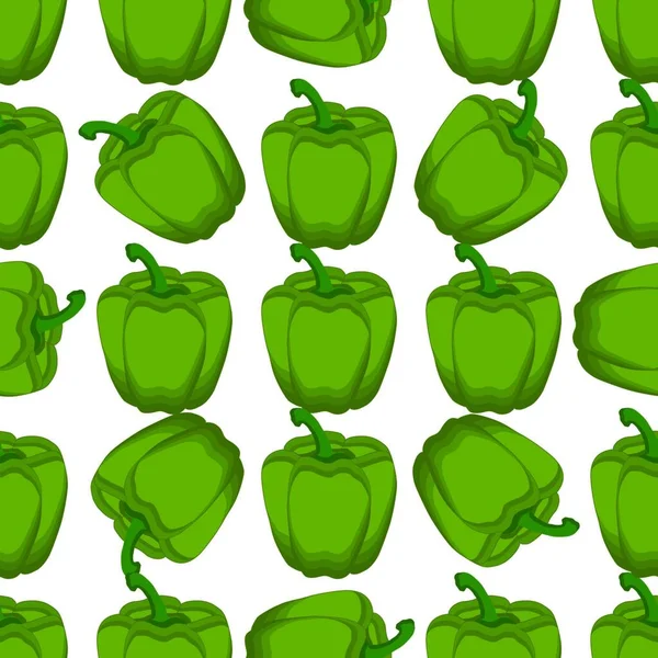 Illustration Temat Ljusa Mönster Bell Pepper Grönsak Capsicum För Tätning — Stock vektor