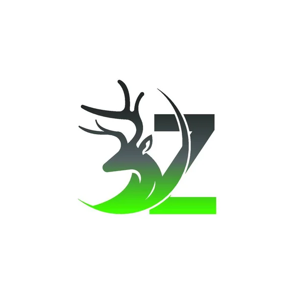 Letter Icoon Logo Met Hert Illustratie Ontwerp Vector — Stockvector