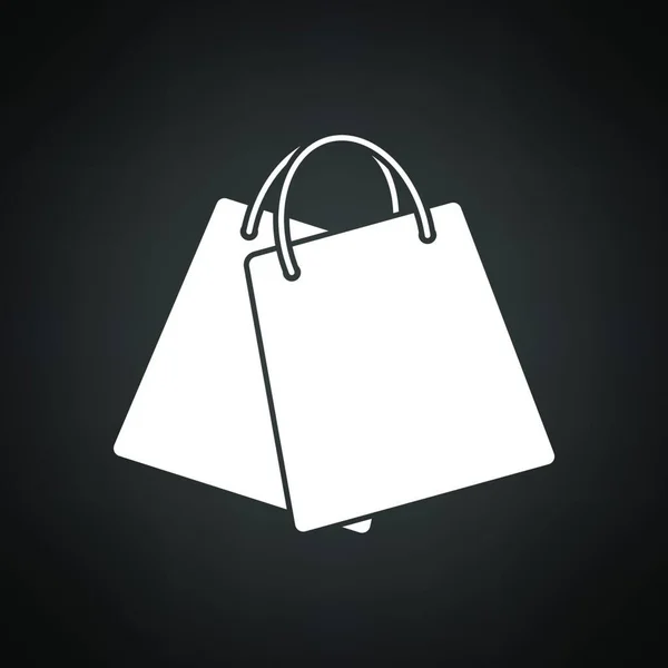 Ícone Saco Compras Estilo Design Plano Ilustração Vetorial — Vetor de Stock