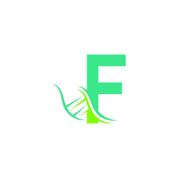 Logo Icône Adn Avec Illustration Conception Modèle Lettre — Image vectorielle