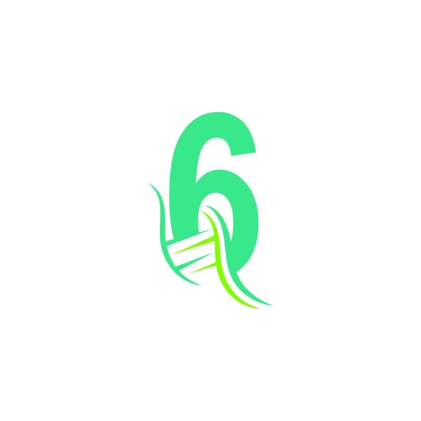 Logo Icona Dna Con Disegno Modello Numero Illustrazione — Vettoriale Stock